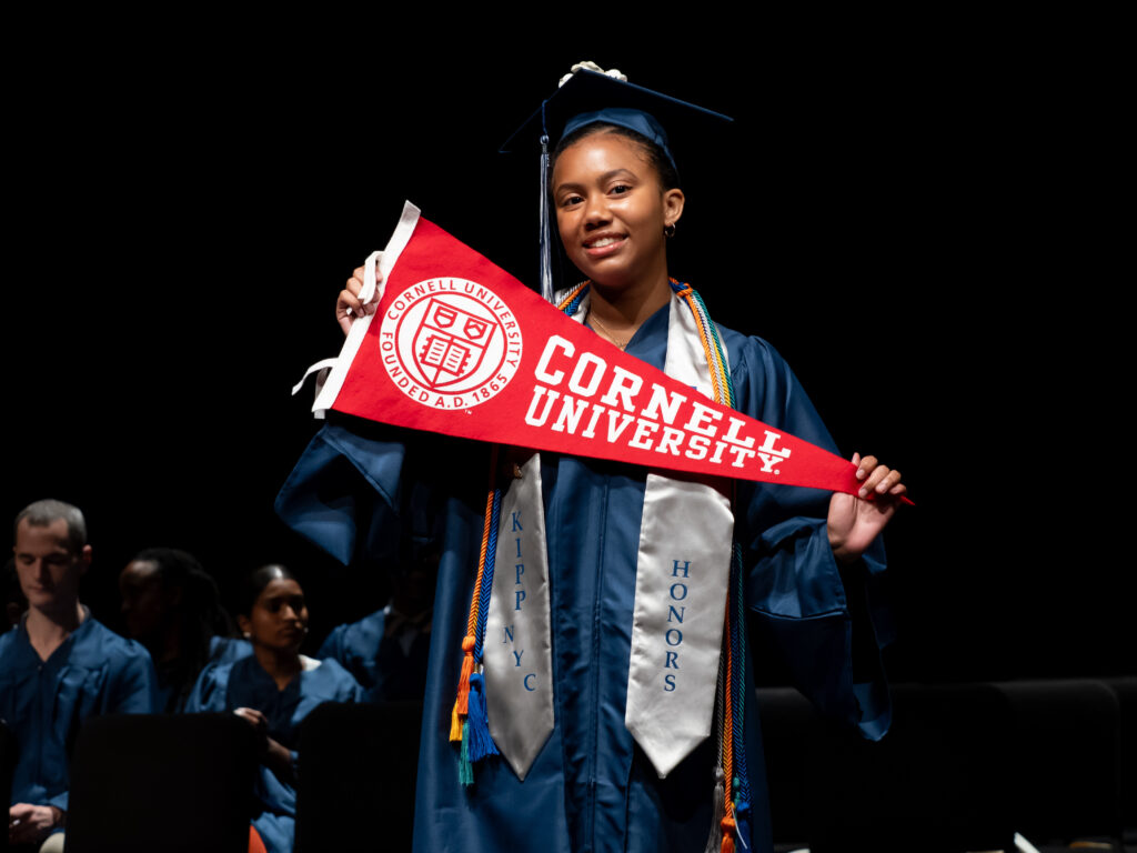 KIPP NYC graduates celebrating at commencement
