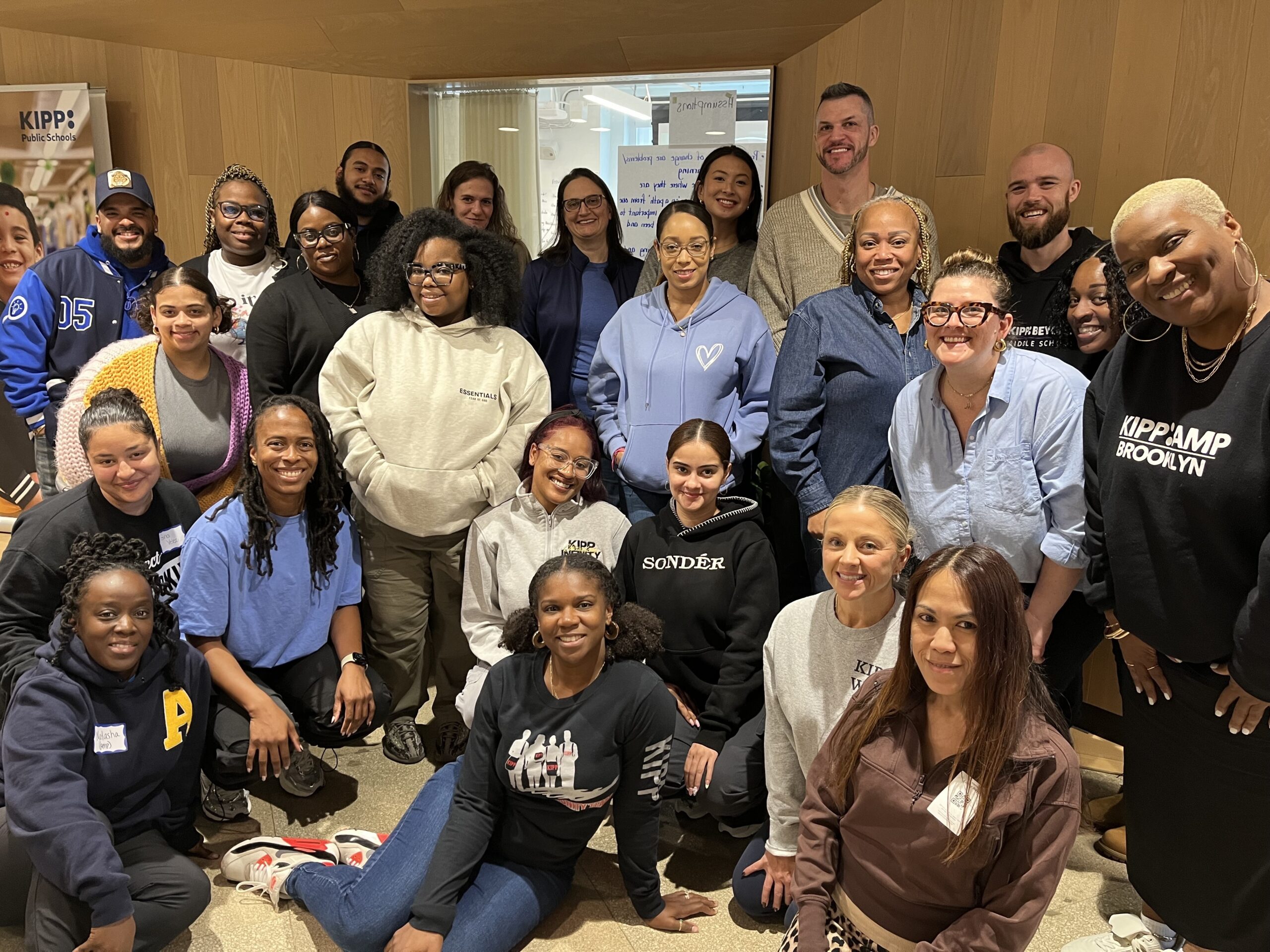 KIPP NYC Associate Teacher cohort gathered together at a regional training